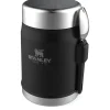 Stanley Legendary Classic 400ml Food Jar + Spork Set - Black Pebble