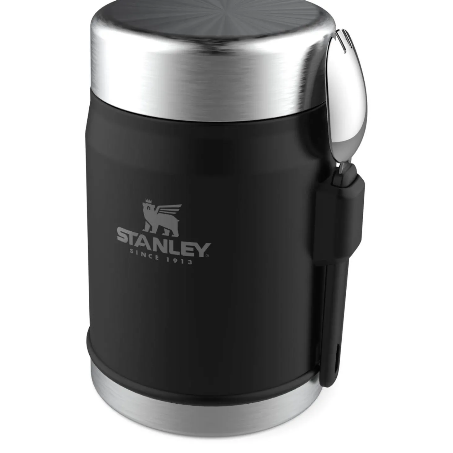 Stanley Legendary Classic 400ml Food Jar + Spork Set - Black Pebble