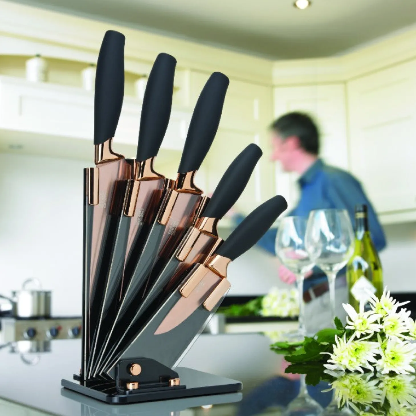 Taylor's Eye Witness Brooklyn 5 Piece Fan Knife Set - Rose Gold