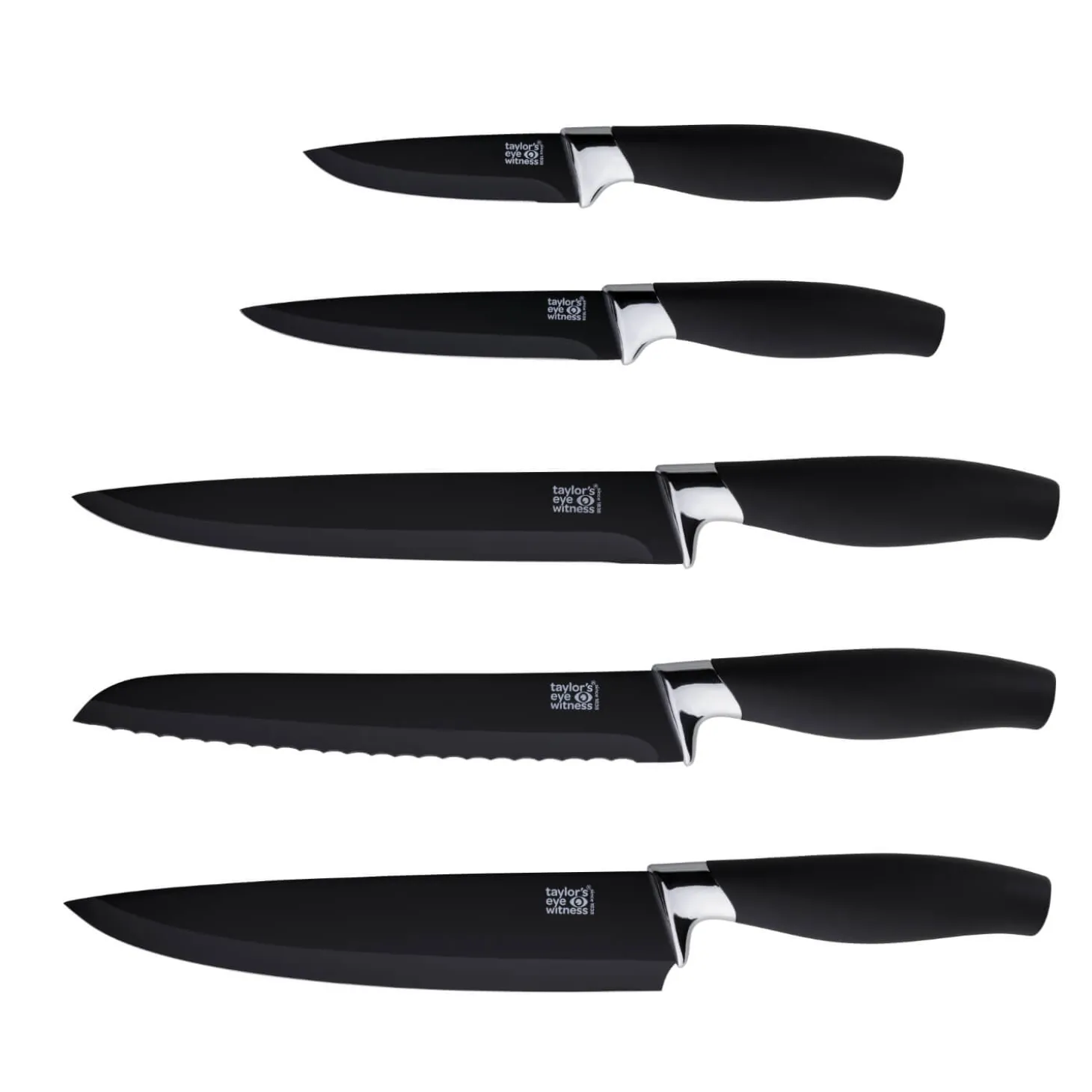 Taylor's Eye Witness Brooklyn 5 Piece Knife Block - Chrome