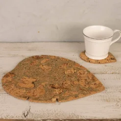 T&G Green House Cork Leaf Tablemats - Set of 4