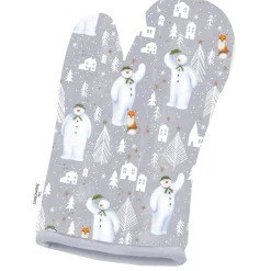 The Snowman 100% Cotton Single Oven Glove - Alpine Adventure
