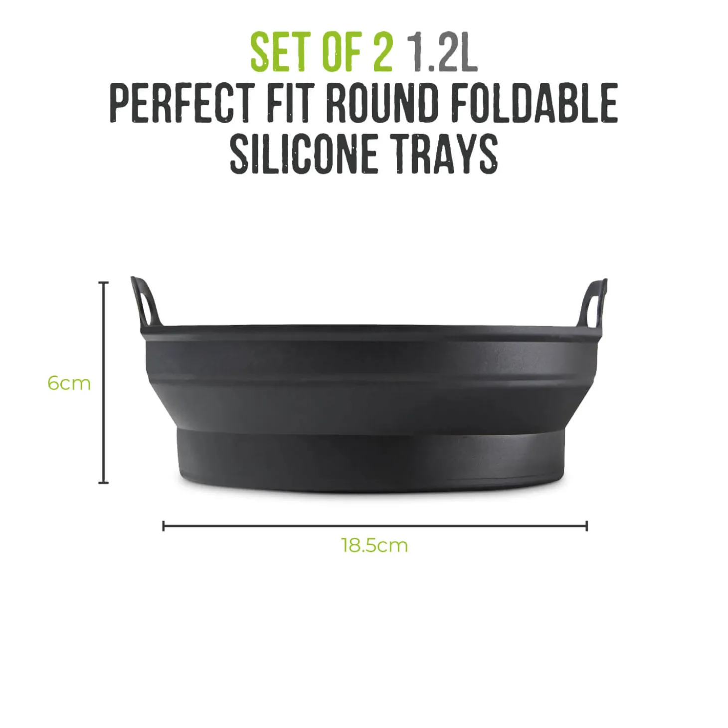 Tower Air Fryer Round Foldable Trays - Pack of 2