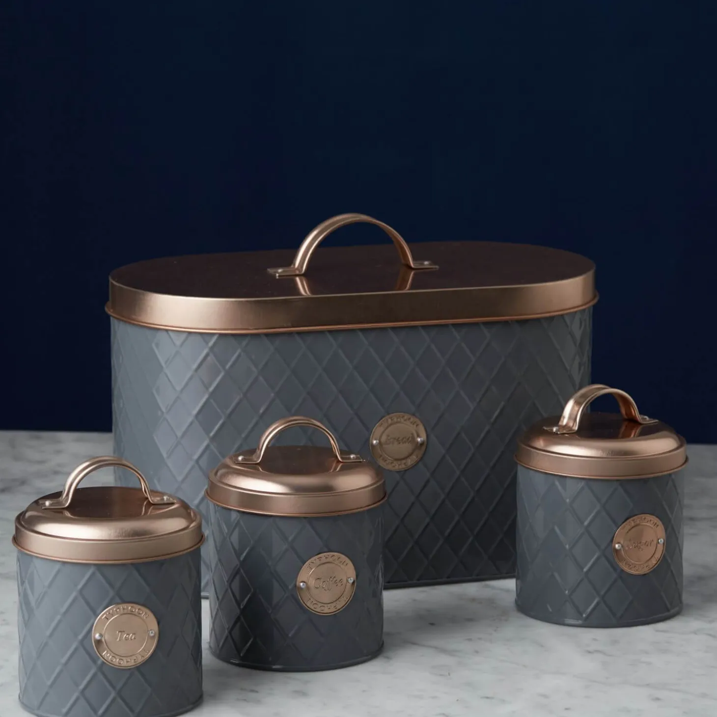 Typhoon Henrik Sugar Storage Canister - Graphite & Copper