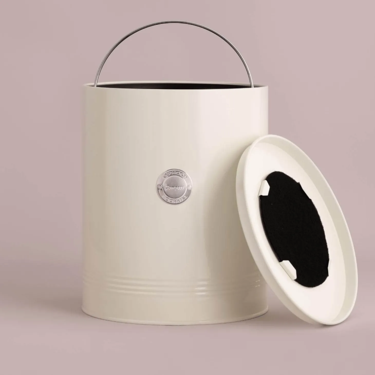 Typhoon Living Large 5-Litre Compost Caddy - Cream