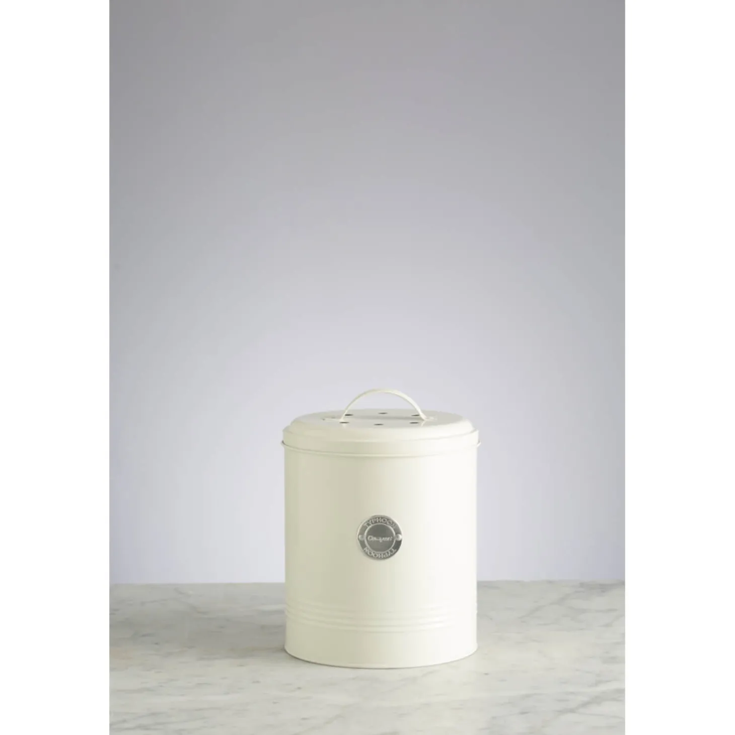 Typhoon Living 2.5 Litre Compost Caddy - Cream