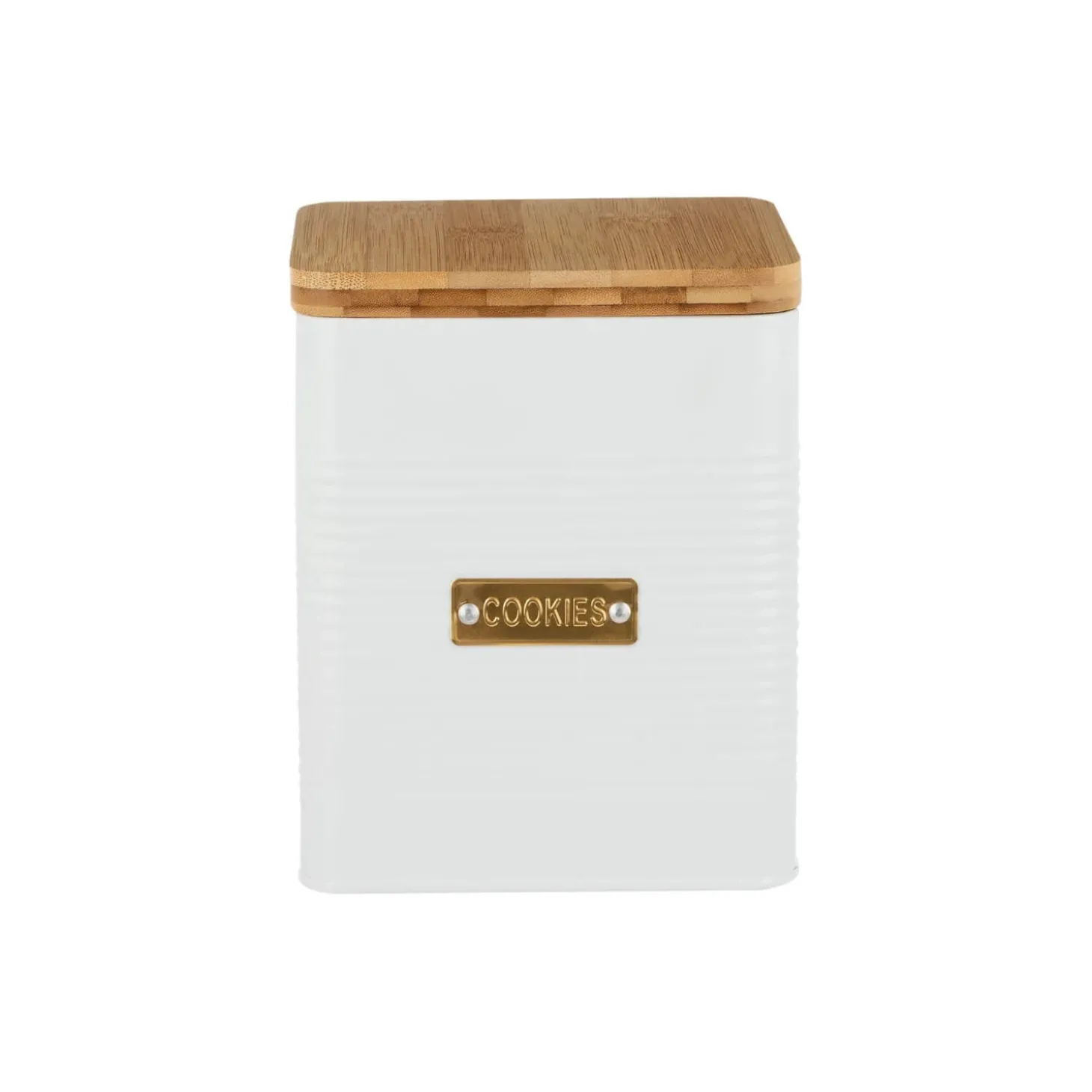 Typhoon Square Cookie Canister - Otto White
