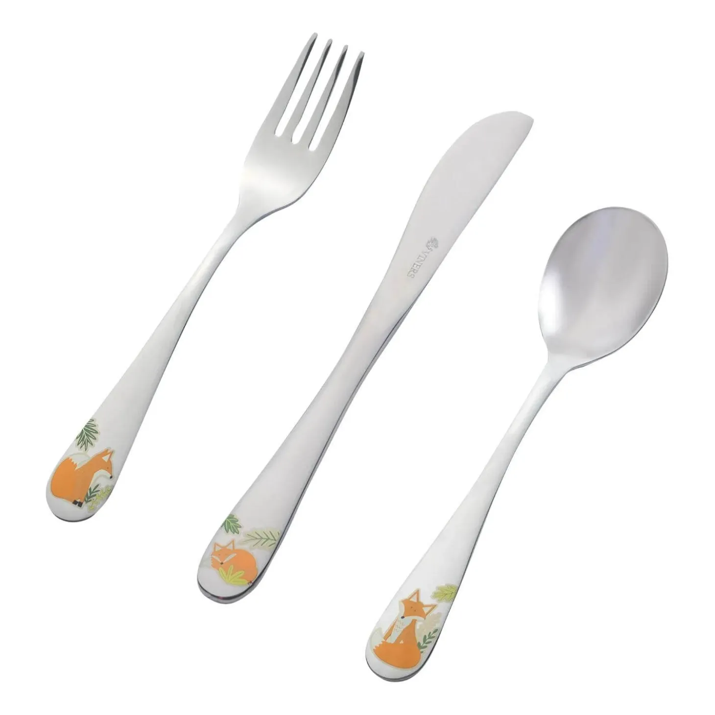 Viners The Fox 3-Piece Stainless Steel Childrens Cutlery Set