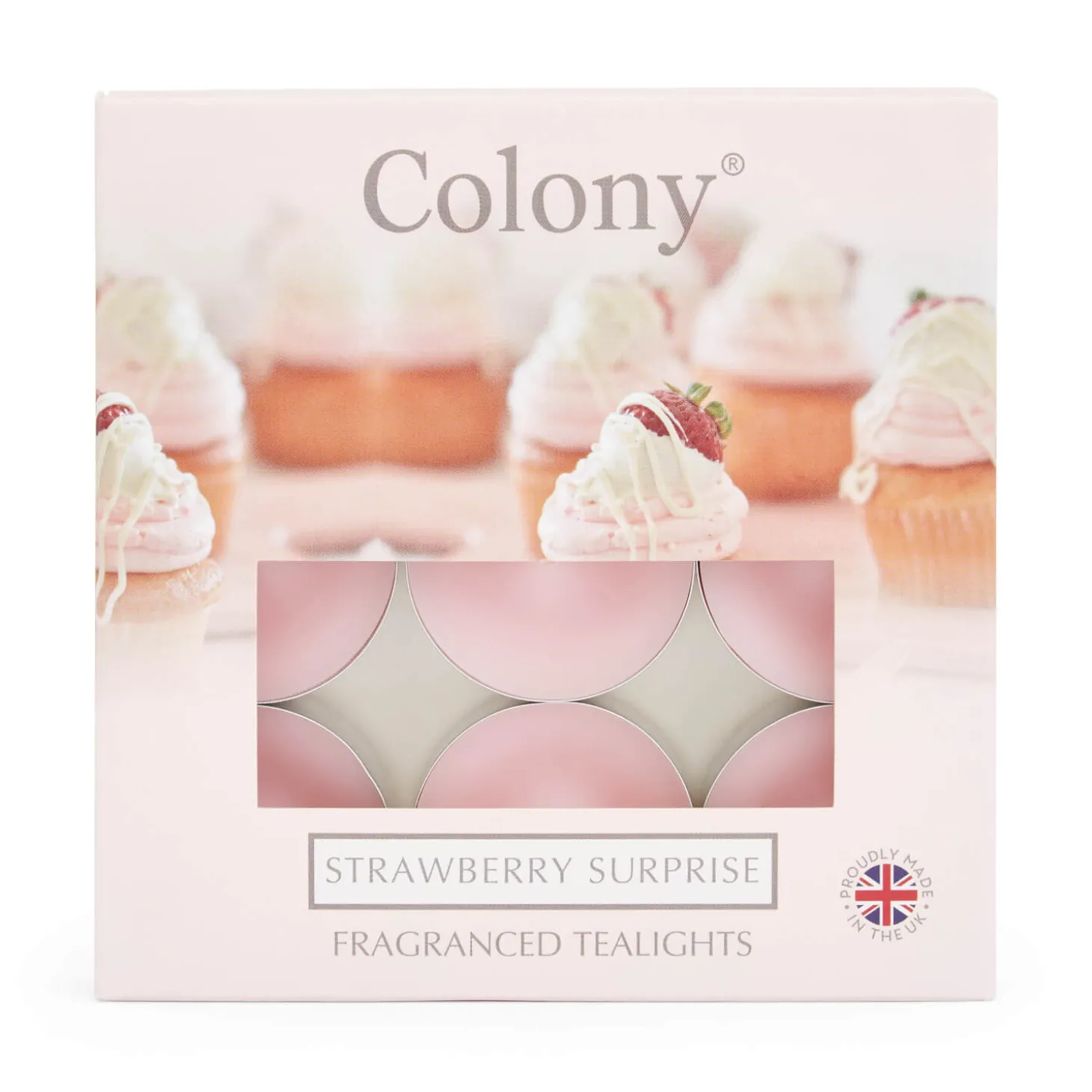 Wax Lyrical Colony Pack of 9 Scented Tealights - Strawberry Surprise