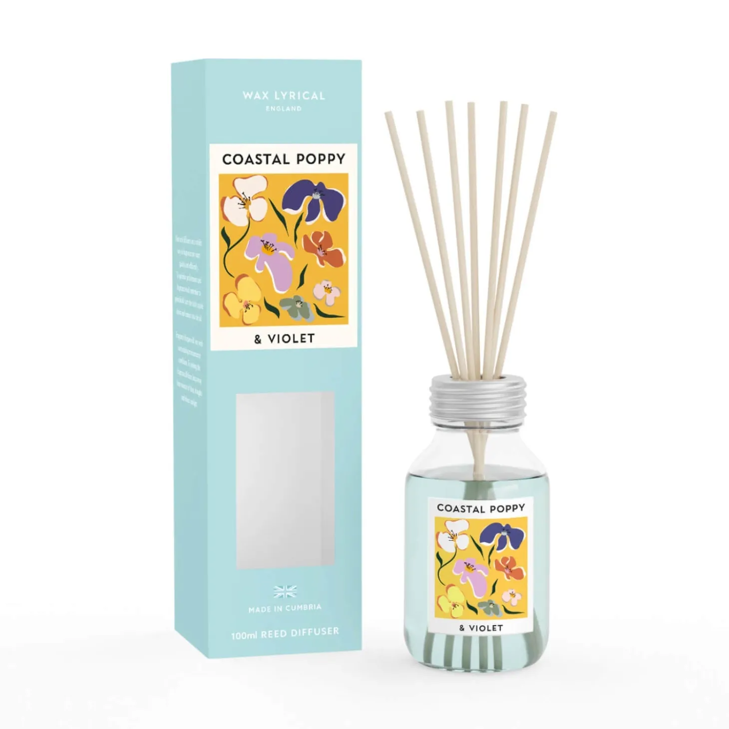 Wax Lyrical 100ml Reed Diffuser - Coastal Poppy & Violet