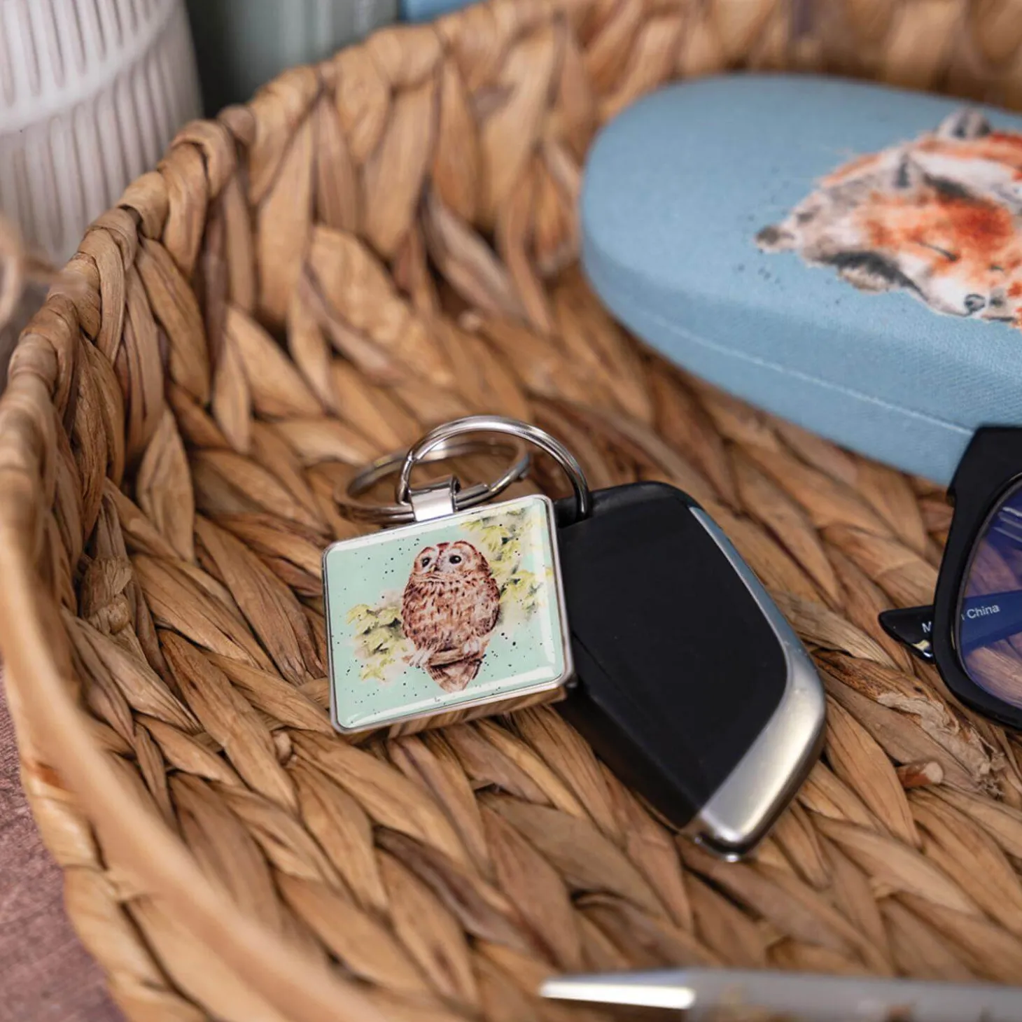 Wrendale Designs by Hannah Dale Key Ring - Treetops - Owl