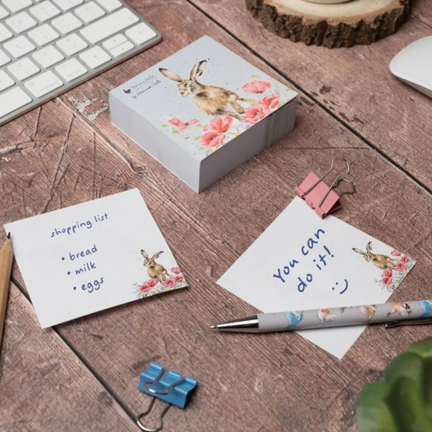 Wrendale Designs by Hannah Dale Sticky Notes - Field Of Flowers - Hare