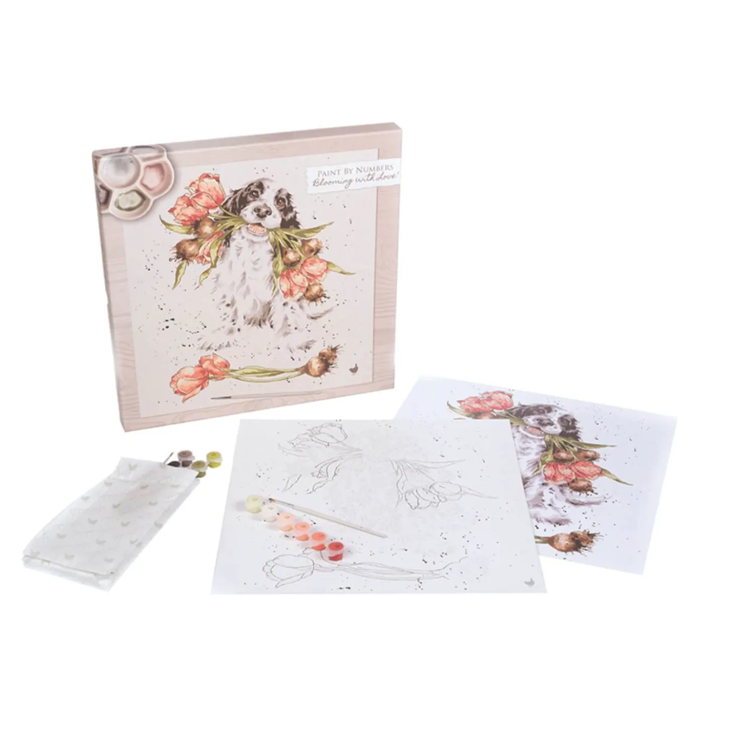 Wrendale Designs by Hannah Dale Paint By Numbers - Blooming With Love - Spaniel