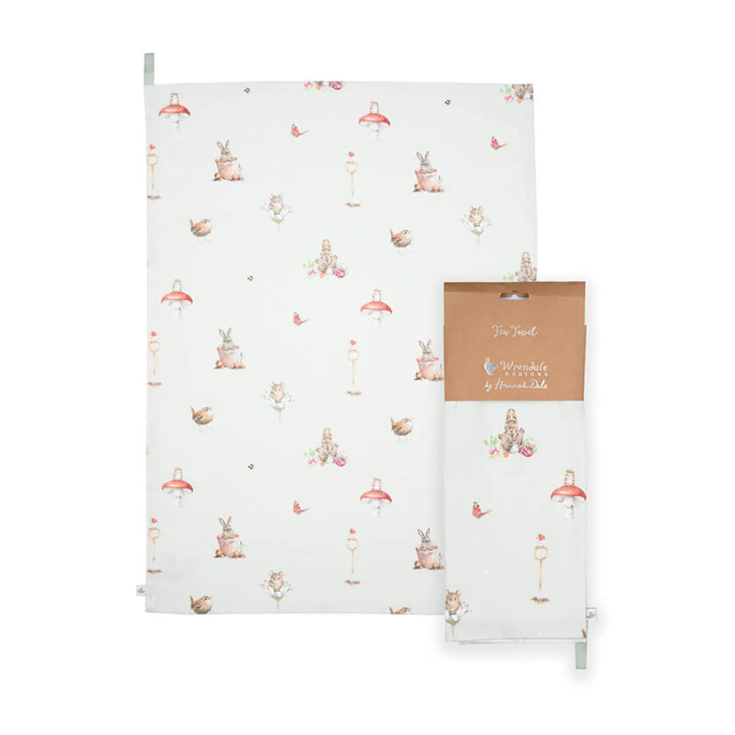 Wrendale Designs by Hannah Dale 100% Cotton Tea Towel - Garden Friends
