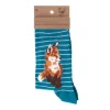 Wrendale Designs Deep Teal Socks - Born To Be Wild