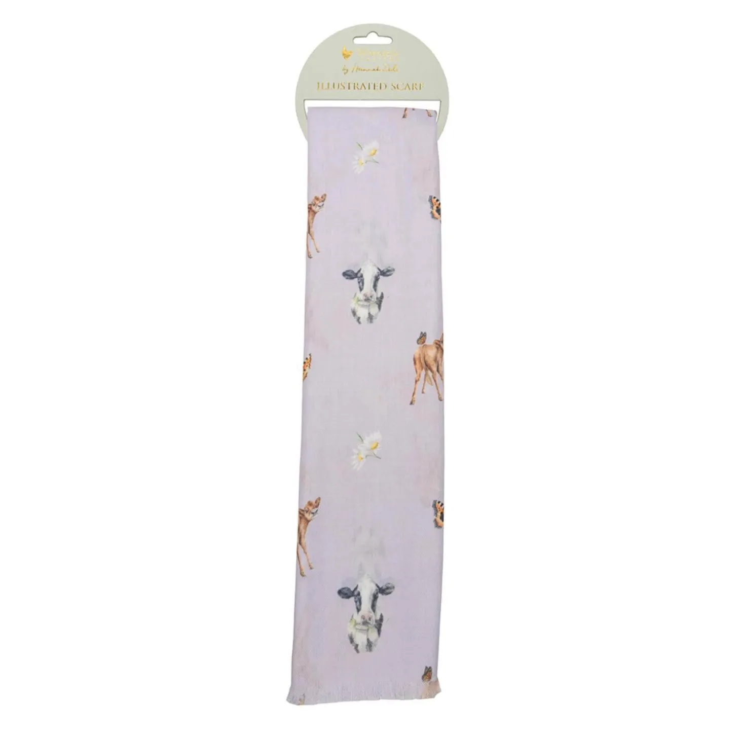 Wrendale Designs Everyday Scarf - Flutterly Fabulous - Cow