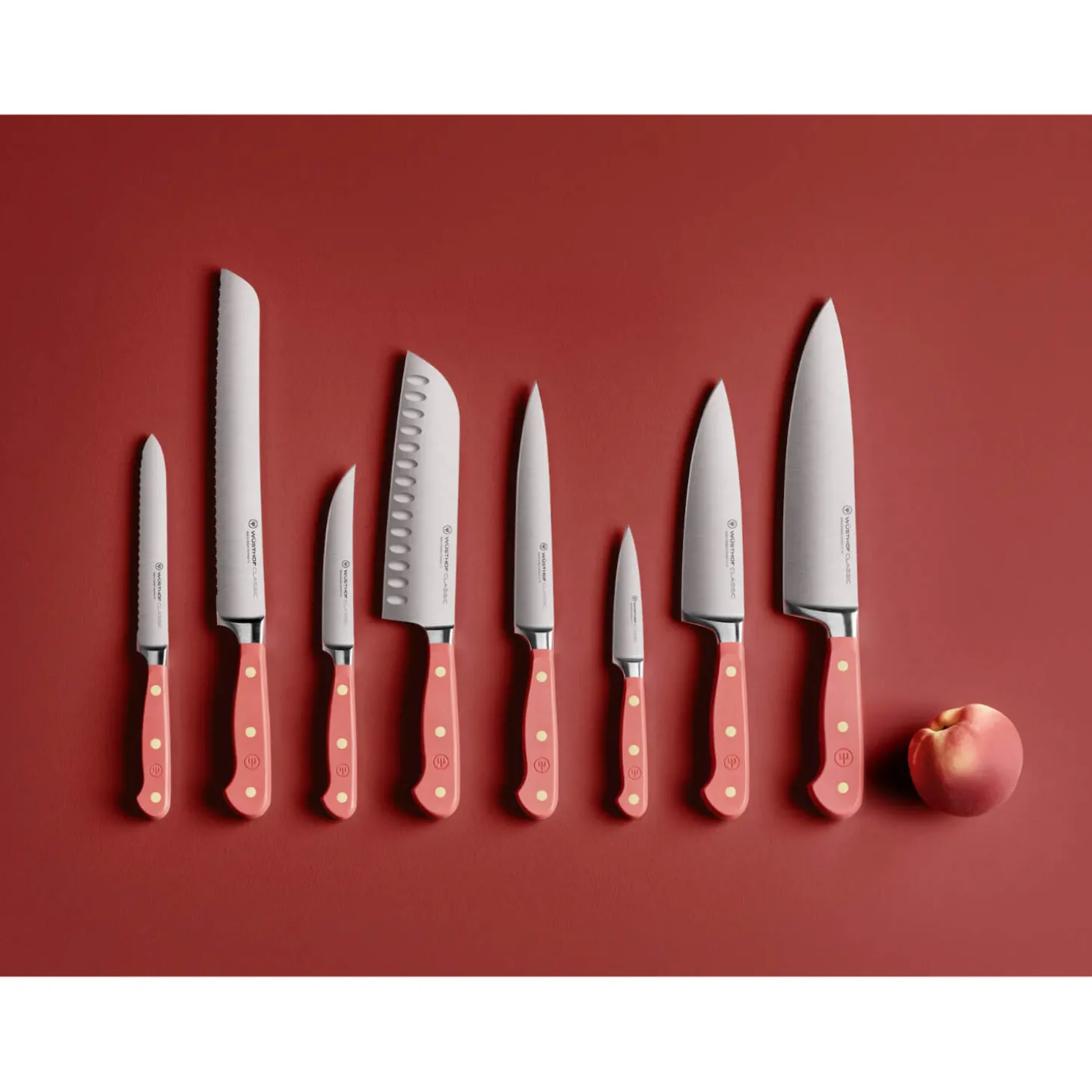 Wusthof Classic 17cm Santoku Knife - Coral Peach