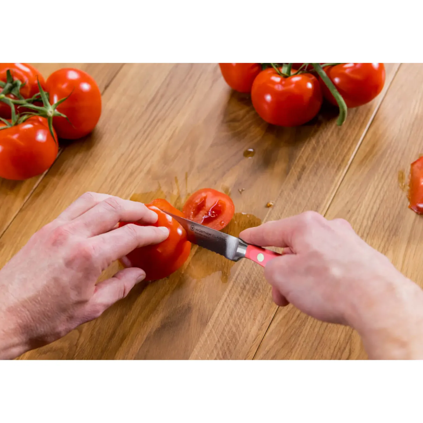 Wusthof Classic 14cm Serrated Utility Knife - Coral Peach