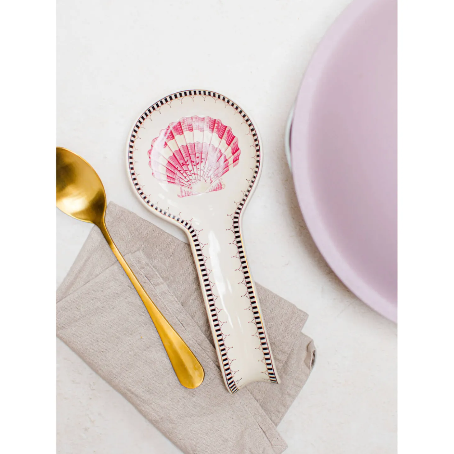 Yvonne Ellen Fine China Spoon Rest - Shell