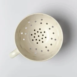 Zeal Berry 10cm Melamine Colander with Handle - Cream