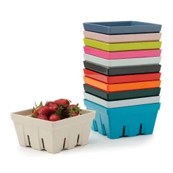 Zeal 15cm Melamine Berry Box & Colander - Neon Orange