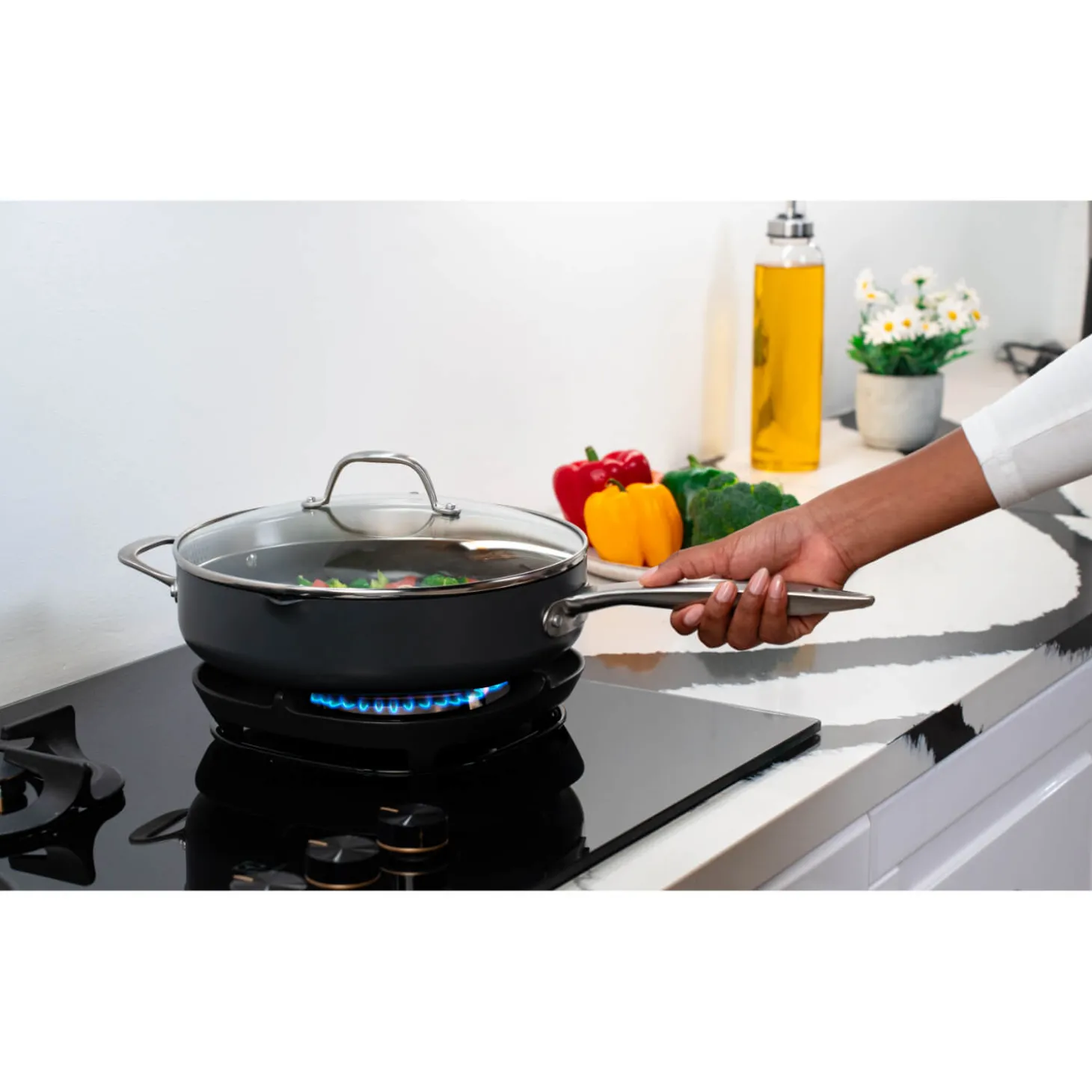 Zyliss Ultimate Pro 28cm Ceramic Non-Stick Sauté Pan With Lid
